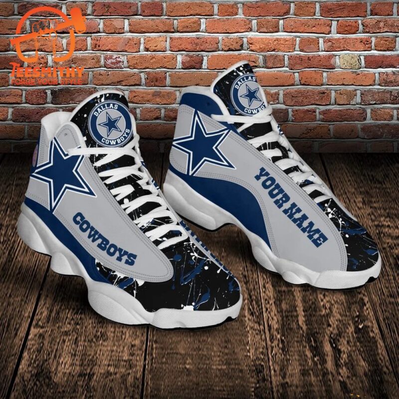 NFL Dallas Cowboys Custom Name Air Jordan 13 Shoes JD13 Sport Shoes