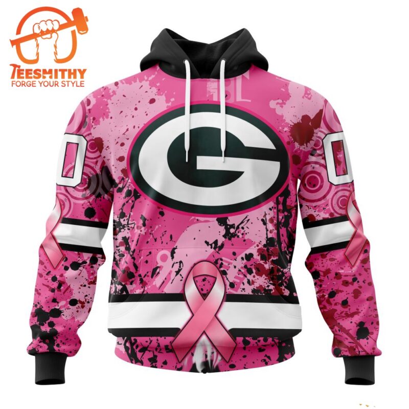 NFL Green Bay Packers I Pink I Can In October We Wear Pink Breast Cancer Hoodie 1