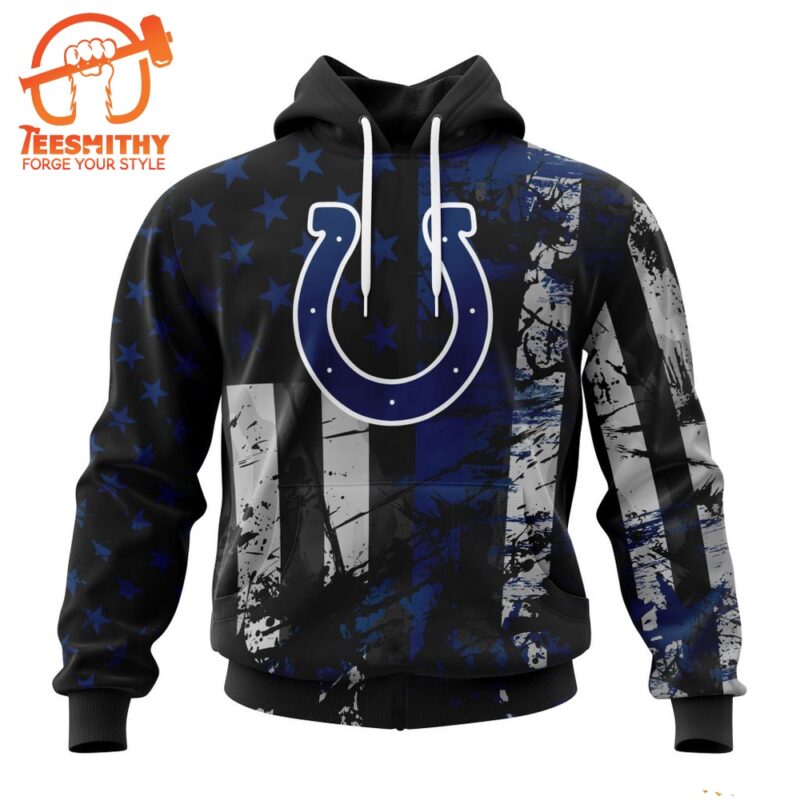 NFL Indianapolis Colts Special Classic Grunge American Flag Hoodie 1