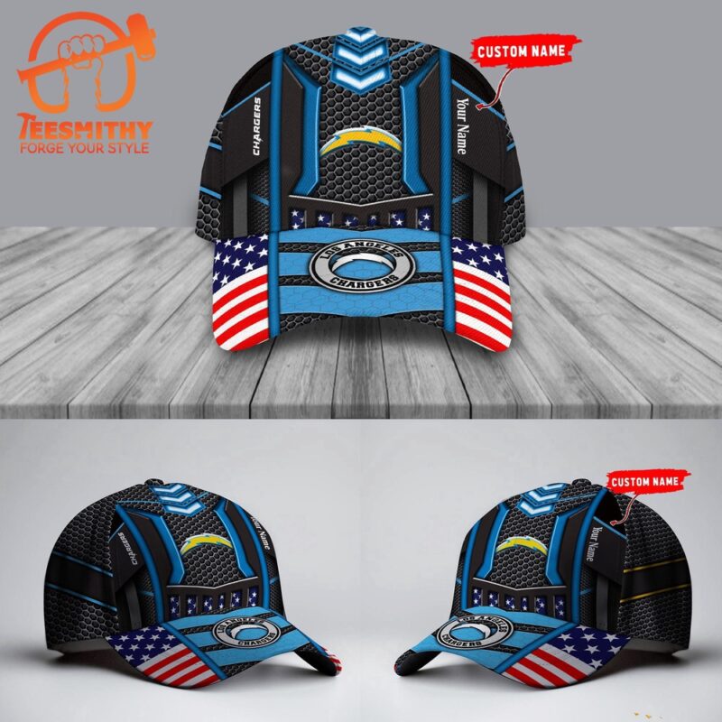 NFL Los Angeles Chargers America Flag Football Custom Baseball Cap