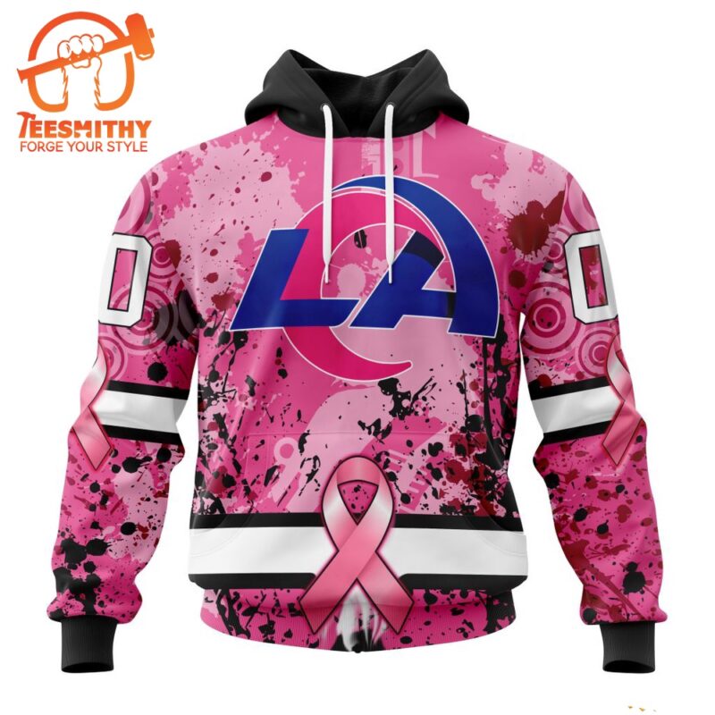 NFL Los Angeles Rams I Pink I Can In October We Wear Pink Breast Cancer Hoodie 1