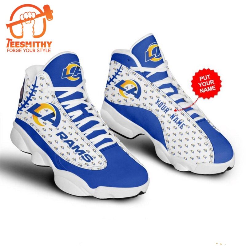 NFL Los Angeles Rams Logo Football Design Air Jordan 13 Shoes