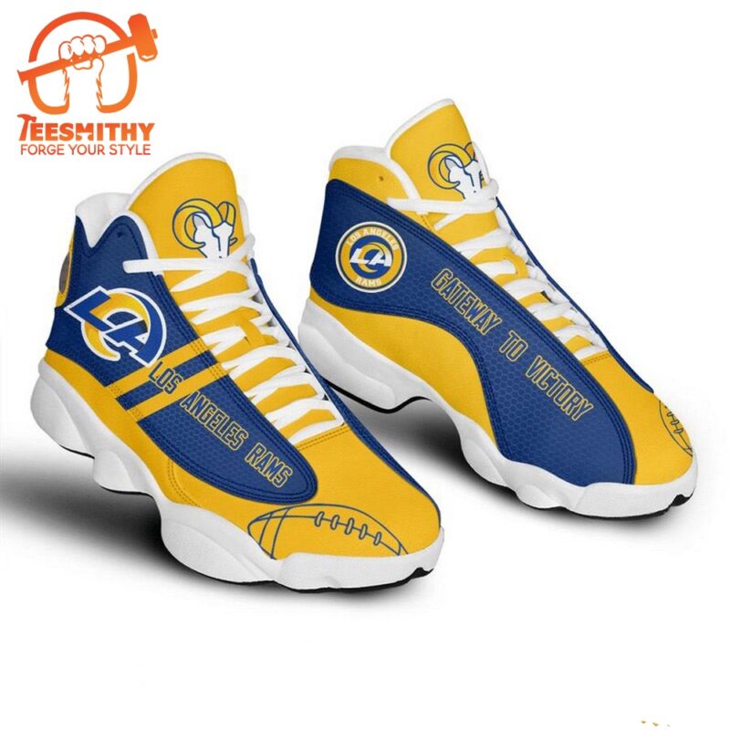 NFL Los Angeles Rams Logo Print Air Jordan 13 Shoes