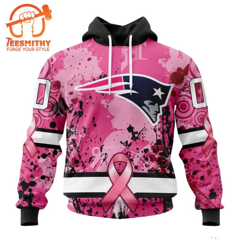 NFL New England Patriots I Pink I Can In October We Wear Pink Breast Cancer Hoodie 1