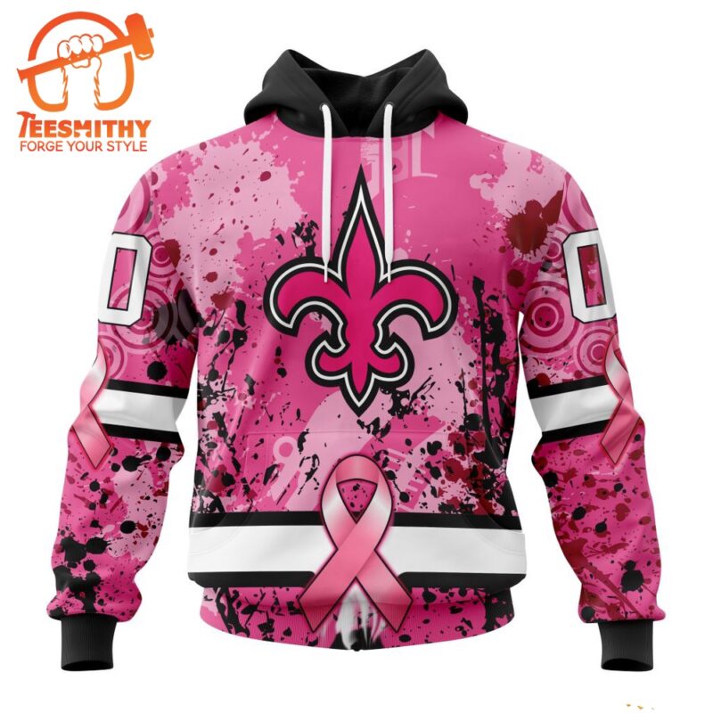 NFL New Orleans Saints I Pink I Can In October We Wear Pink Breast Cancer Hoodie 1