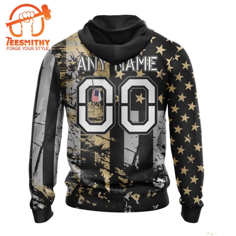 NFL New Orleans Saints Special Classic Grunge American Flag Hoodie 2