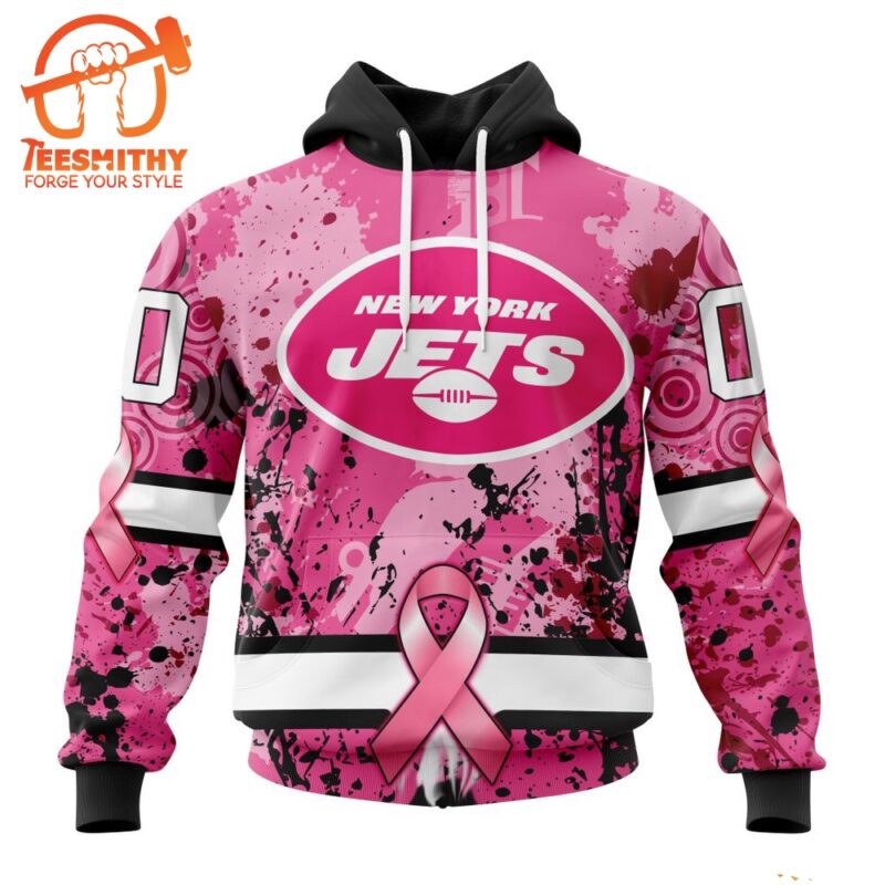 NFL New York Jets I Pink I Can In October We Wear Pink Breast Cancer Hoodie 1