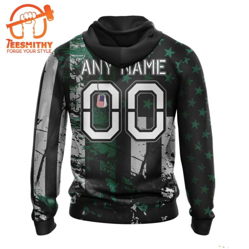 NFL New York Jets Special Classic Grunge American Flag Hoodie 2