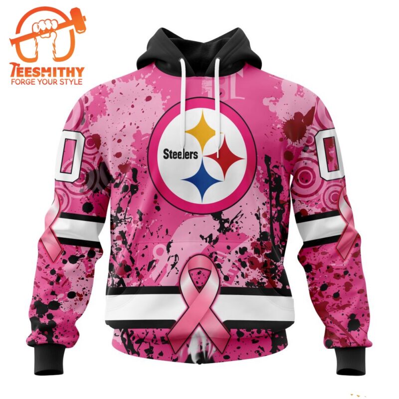 NFL Pittsburgh Steelers I Pink I Can In October We Wear Pink Breast Cancer Hoodie 1