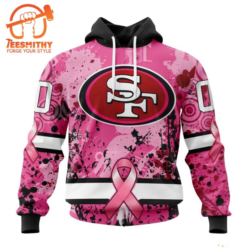 NFL San Francisco 49ers I Pink I Can In October We Wear Pink Breast Cancer Hoodie 1