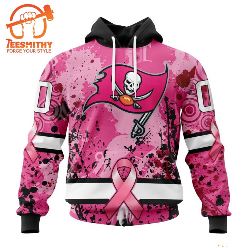NFL Tampa Bay Buccaneers I Pink I Can In October We Wear Pink Breast Cancer Hoodie 1