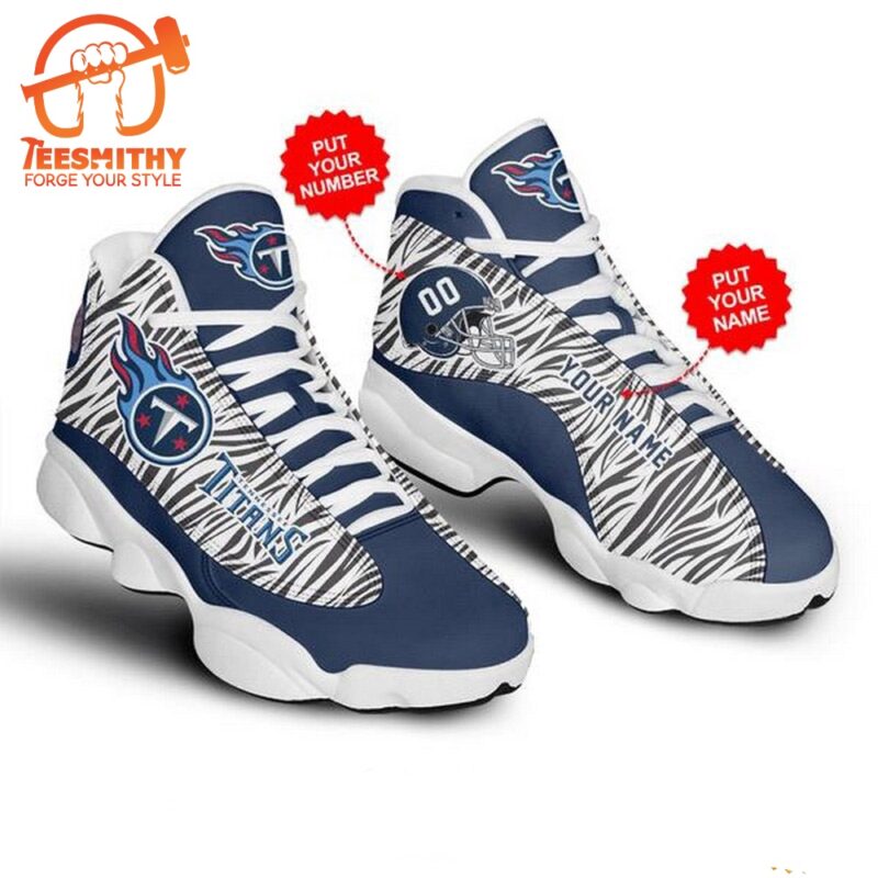 NFL Tennessee Titans Personalized Air Jordan 13 Shoes JD13 Sport Shoes