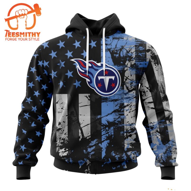 NFL Tennessee Titans Special Classic Grunge American Flag Hoodie 1
