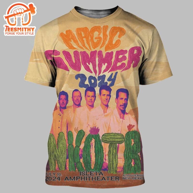 New Kids On The Block Magic Summer 2024 Tour Poster July 10 2024 3D Shirt