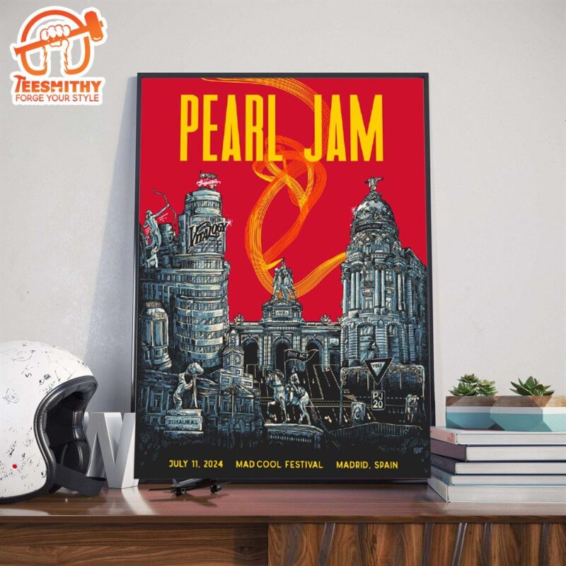 Pearl Jam Dark Matter Show Limited At Mad Cool Festival Madrid Spain July 11th 2024 Canvas