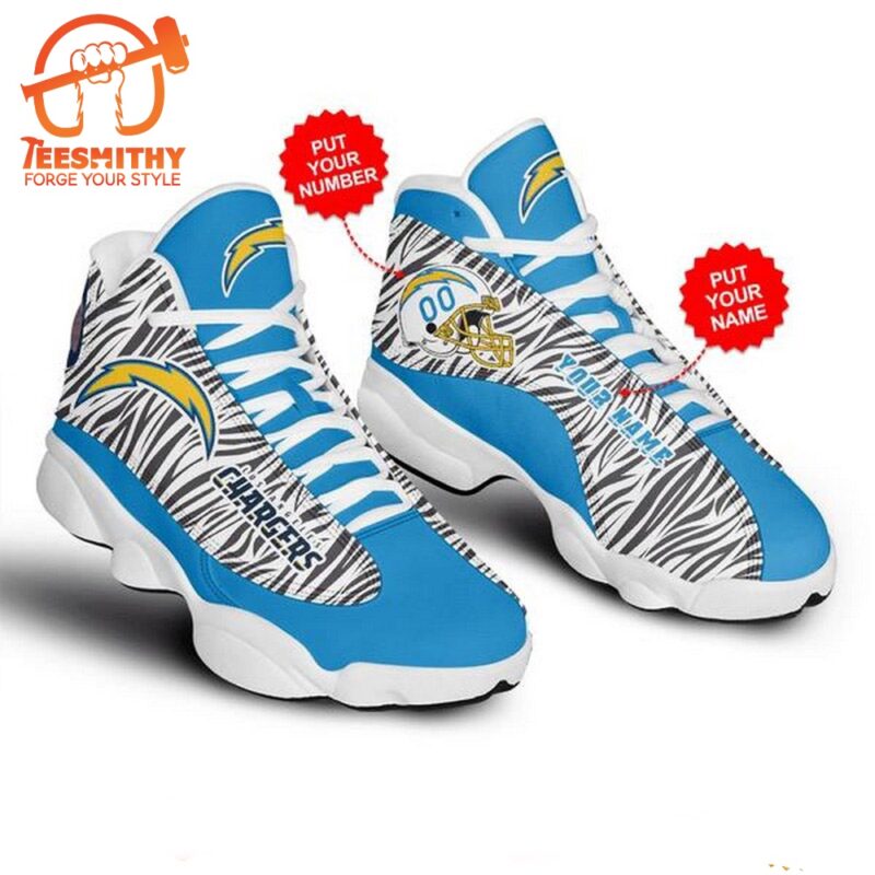 Personalized NFL Los Angeles Chargers Custom Air Jordan 13 Shoes Sneaker