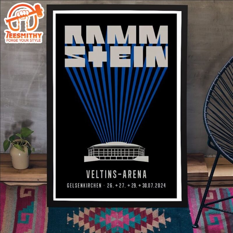 Rammstein Gelsenkirchen July 26 27 29 30 24 Tour Limited Poster Canvas