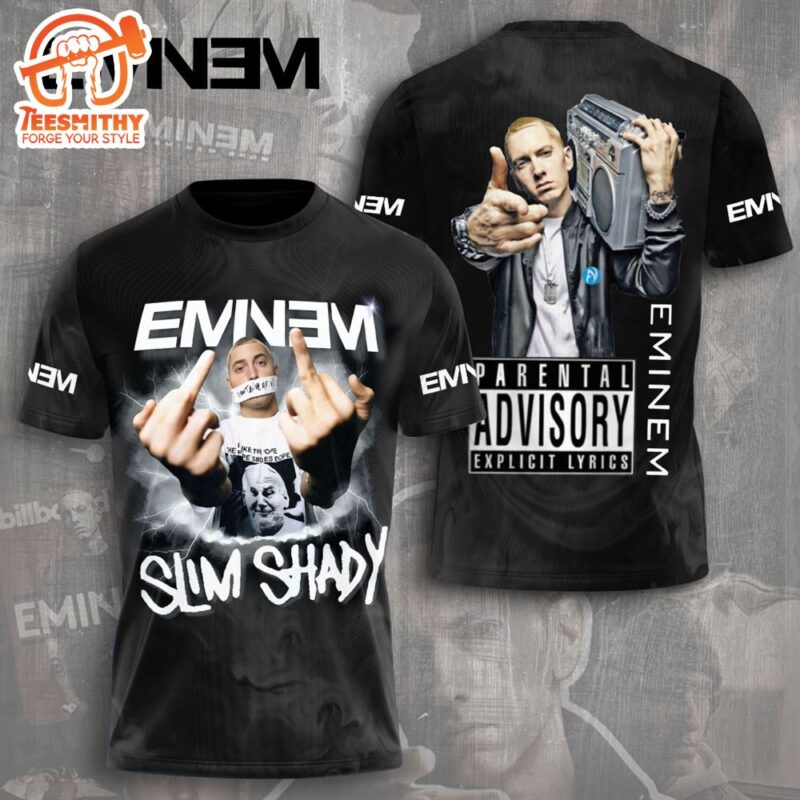 Slim Shady Marshall Mathers Eminem Rap Rb Hip hop Rapper Music 3D Shirt
