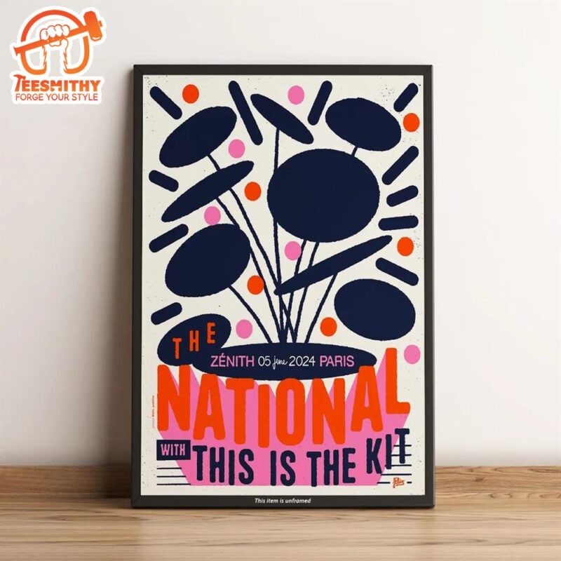 The National Paris June 5 2024 The Zenith France Tour Poster Canvas
