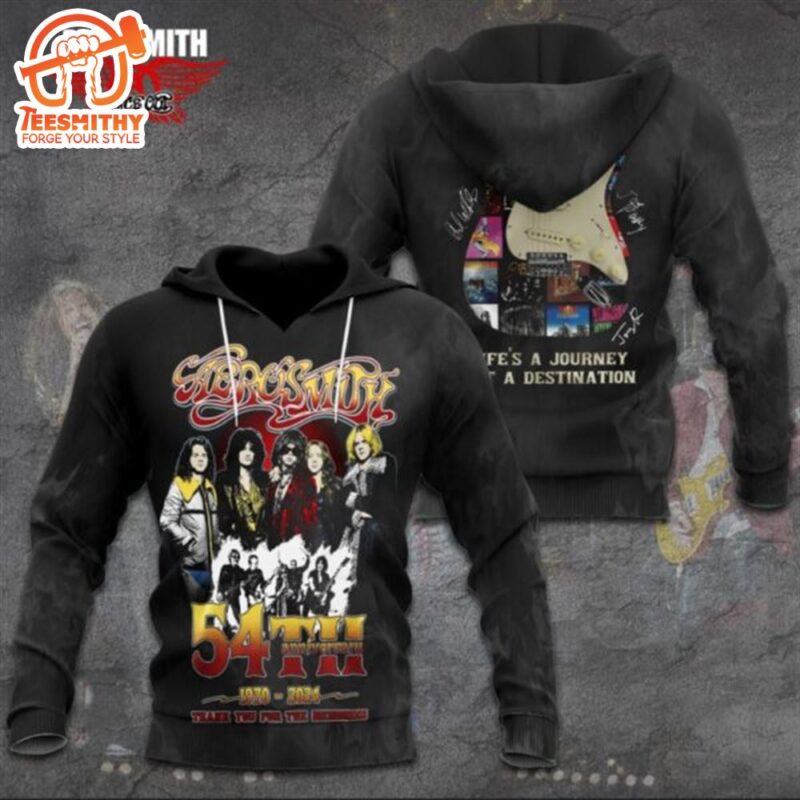 Aerosmith 54th Years 1970 2024 3D Hoodie