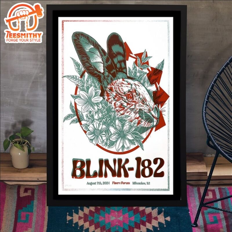 Blink 182 In Milwaukee WI On August 7 2024 Tour Poster Canvas