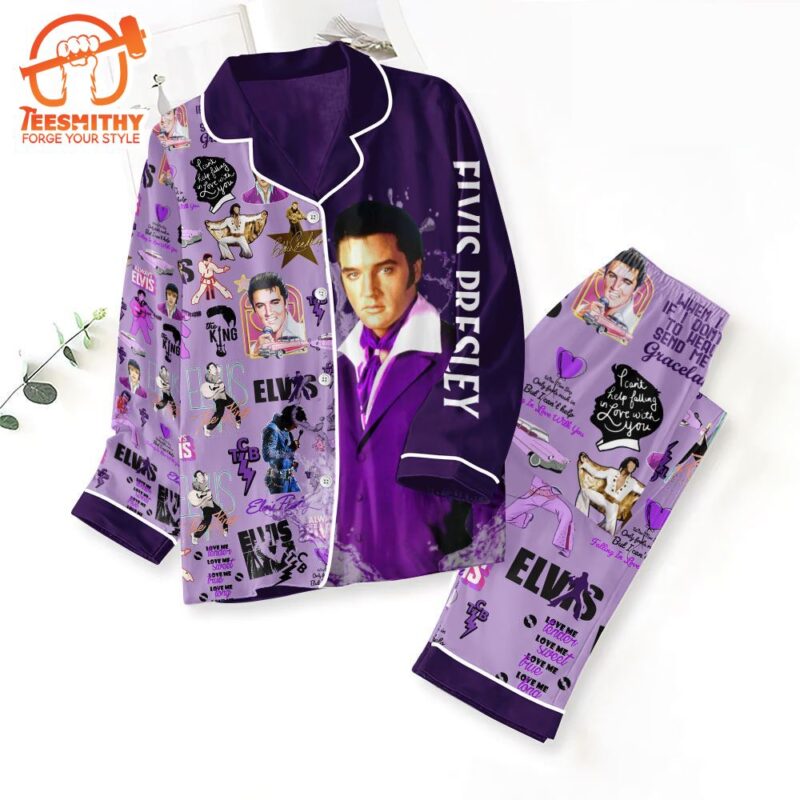 Elvis Presley King of Rock and Roll Pajamas Set For Fan Gifts Christmas