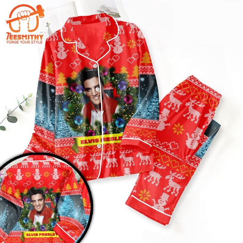 Elvis Presley Merry Christmas Pajamas Set For Fan Gifts Christmas