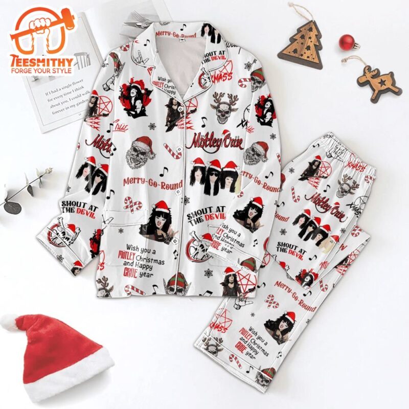 Mtley Cre Button Down Pajamas Set