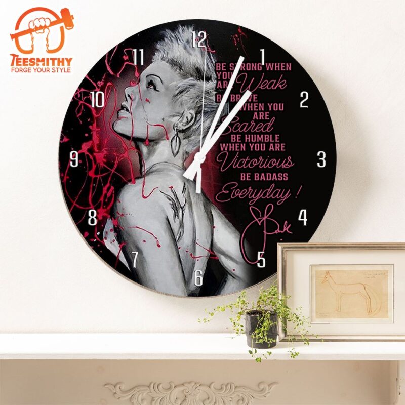 P!nk Custom Wall Clock Home Decor
