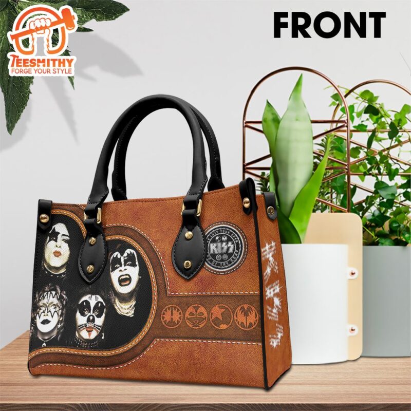 Vintage Kiss Band Graphic Rock Leather HandBag