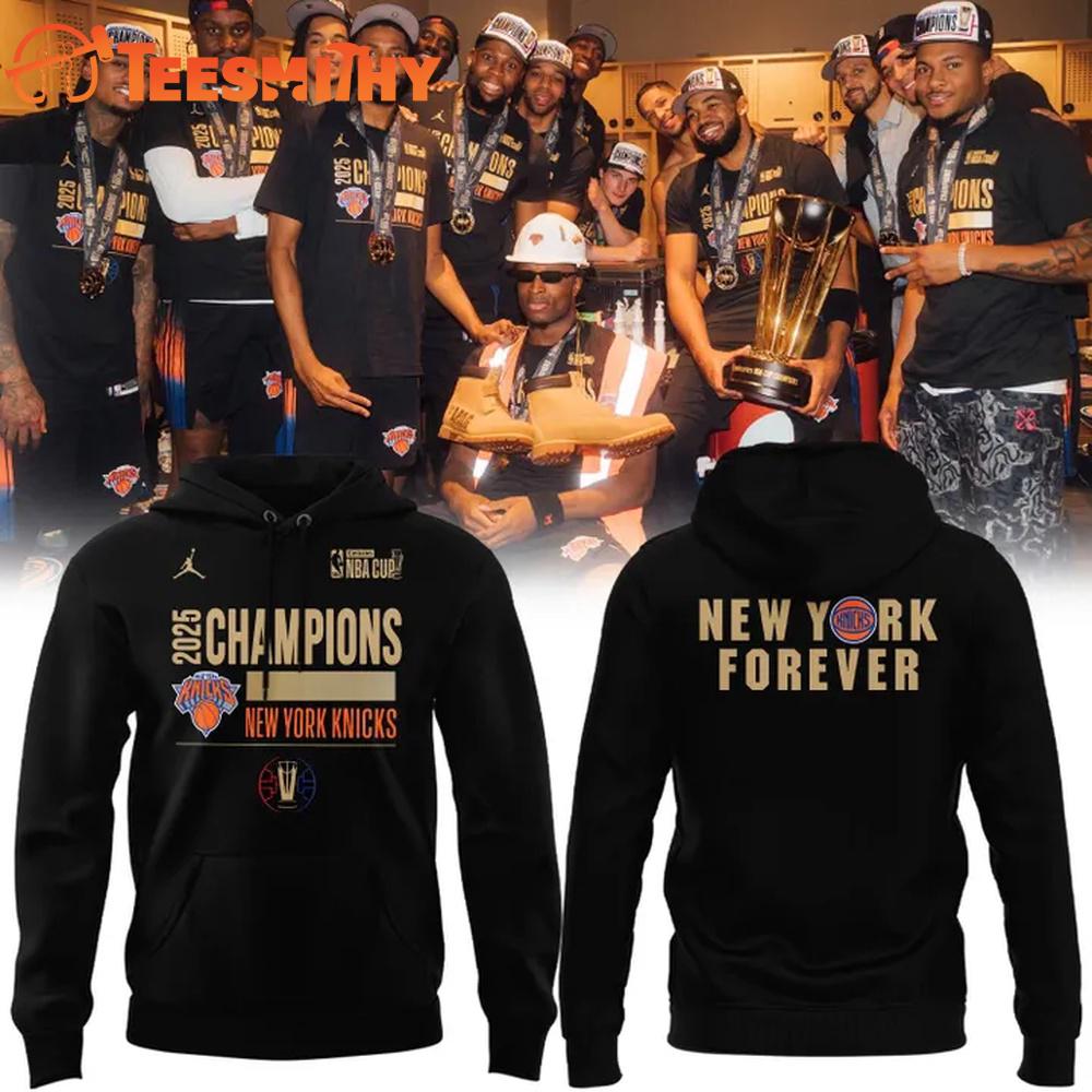 2025 New York Knicks NBA Cup Champions Hoodie Shirt