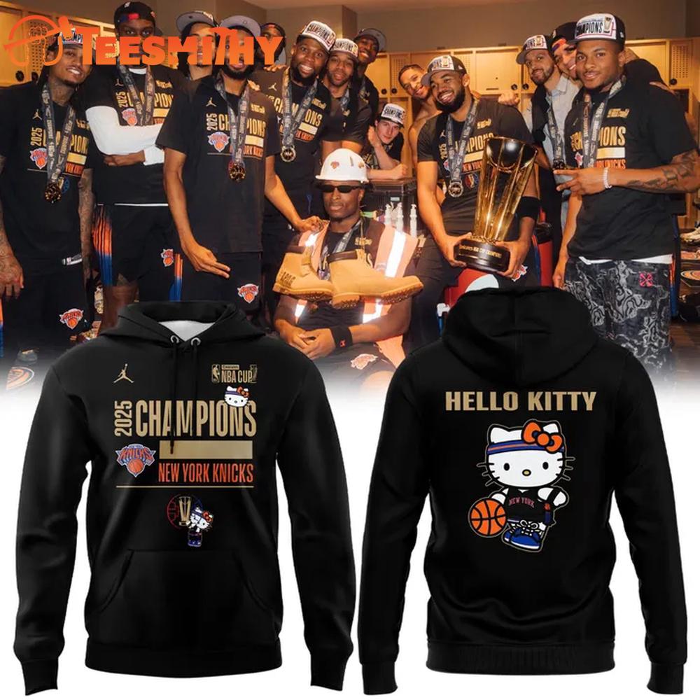2025 New York Knicks x Hello Kitty NBA Cup Champions Hoodie