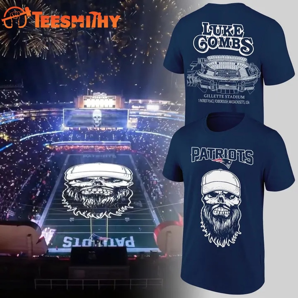 2026 Exclusives Luke Combs x New England Patriots T Shirt