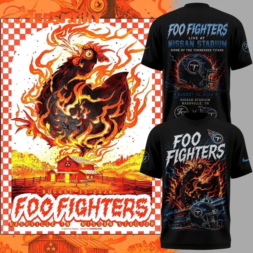 2026 Foo Fighters x Tennessee Titans T Shirt