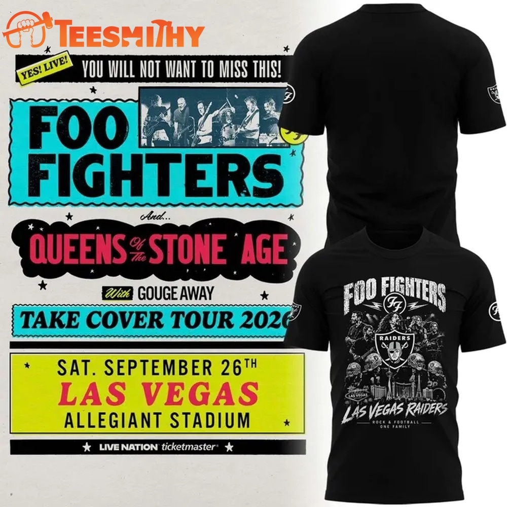 2026 Las Vegas Raiders x Foo Fighters Limited Edition 3D Shirt