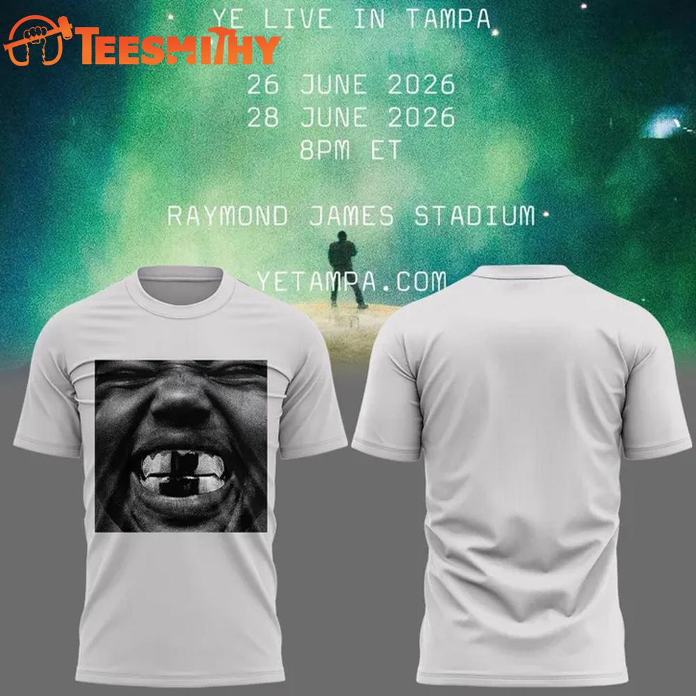 2026 Ye Live Concert Tour Raymondames Stadium Bully White T Shirt