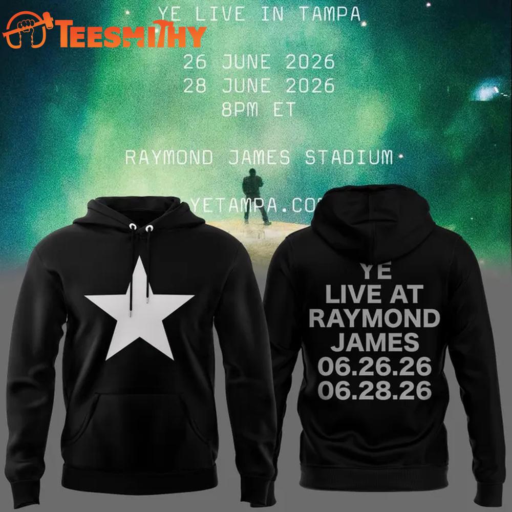 2026 Ye Live Concert Tour Raymondames Stadium Tampa Black Hoodie