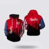 MLB Cincinnati Reds 3D Hoodie Skull For Fans MLB