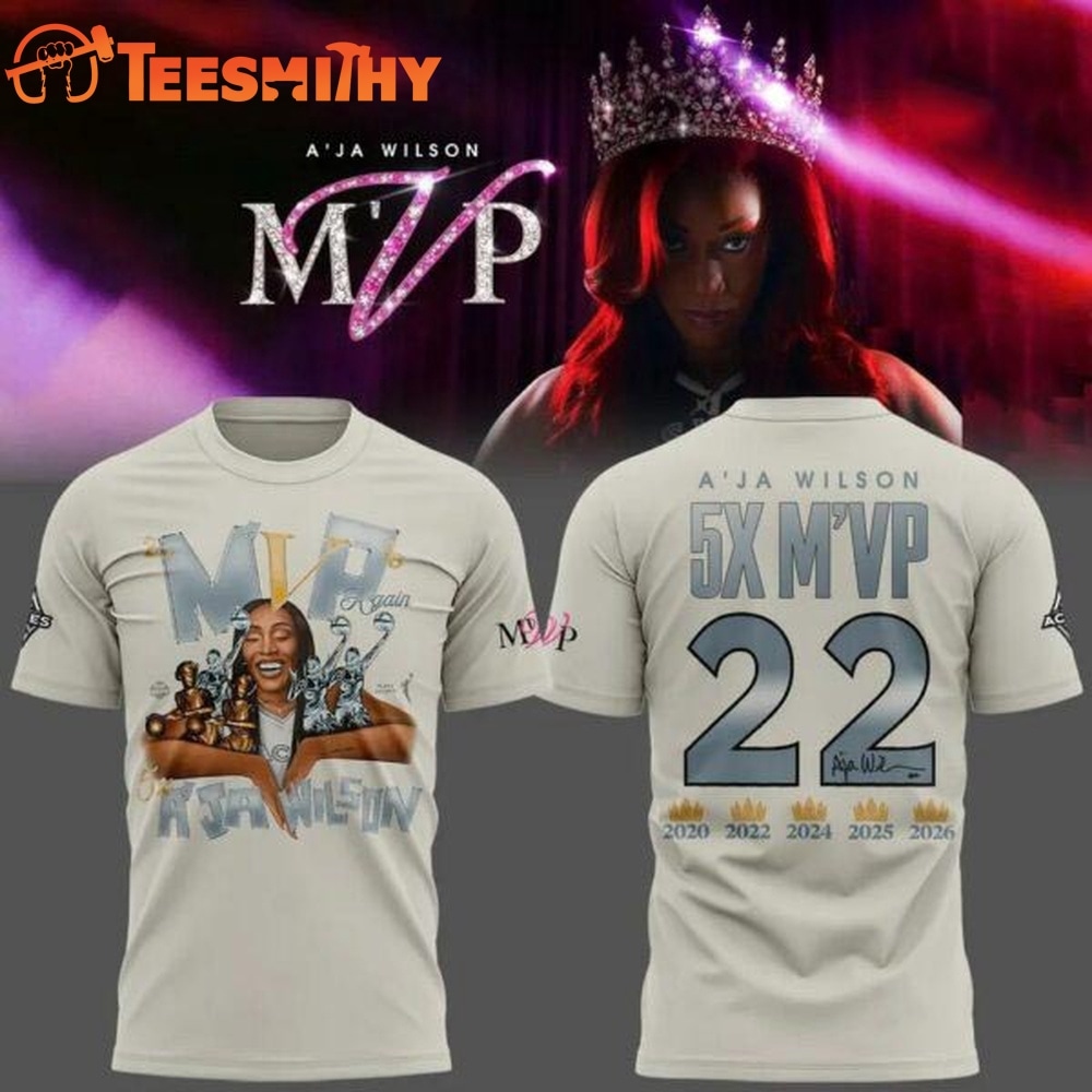 A’ja Wilson 22 Las Vegas Aces WNBA MVP Commemorative 2026 T Shirt