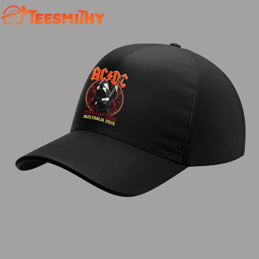 ACDC 2025 PWR Up Tour Australia Concert Black Cap ACDC 2025 PWR Up Tour Australia Concert Black Cap