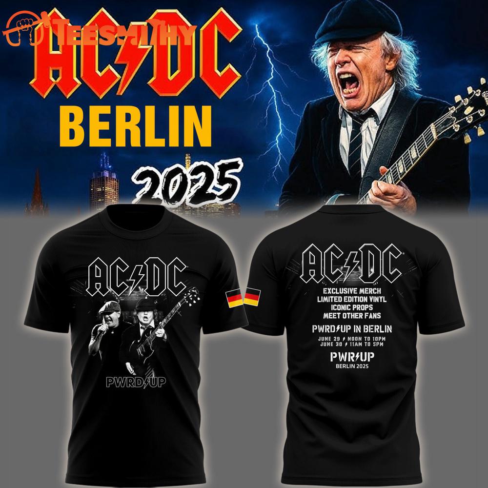 ACDC 2025 PWR Up Tour Berlin Concert Black Shirt
