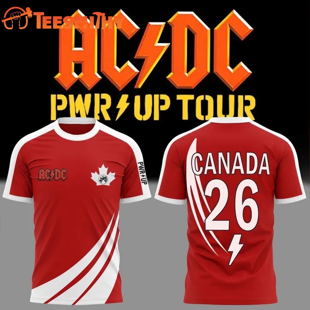 ACDC Exclusive Canada Event Shirt, Power Up Tour 2026 T Shirt