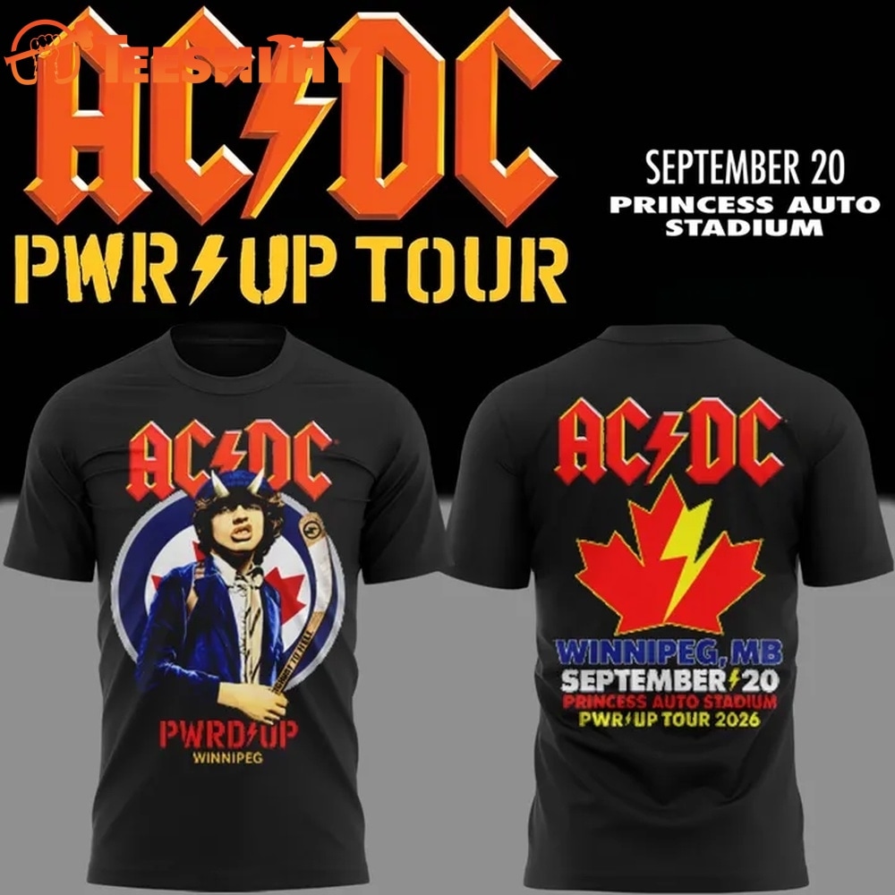 ACDC Exclusive Winnipeg Event Shirt Power Up Tour 2026 T Shirt