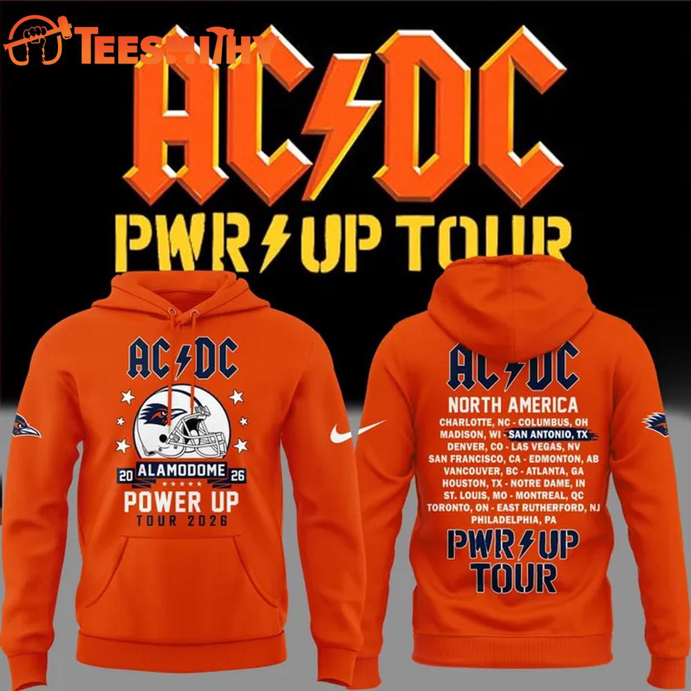 ACDC Graphic x UTSA Roadrunners Football Power Up Tour 2026 3D Hoodie