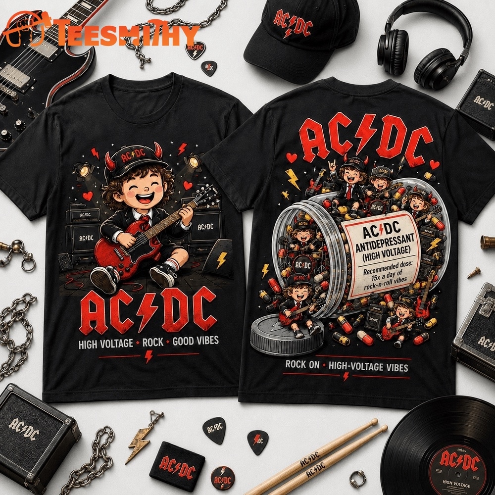 ACDC High Voltage Rock Vibes Graphic T Shirt