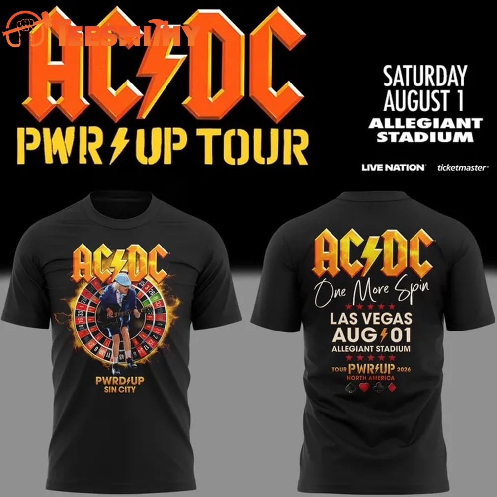 ACDC Las Vegas, NV Event 3D Shirt, Power Up Tour 2026 T Shirt