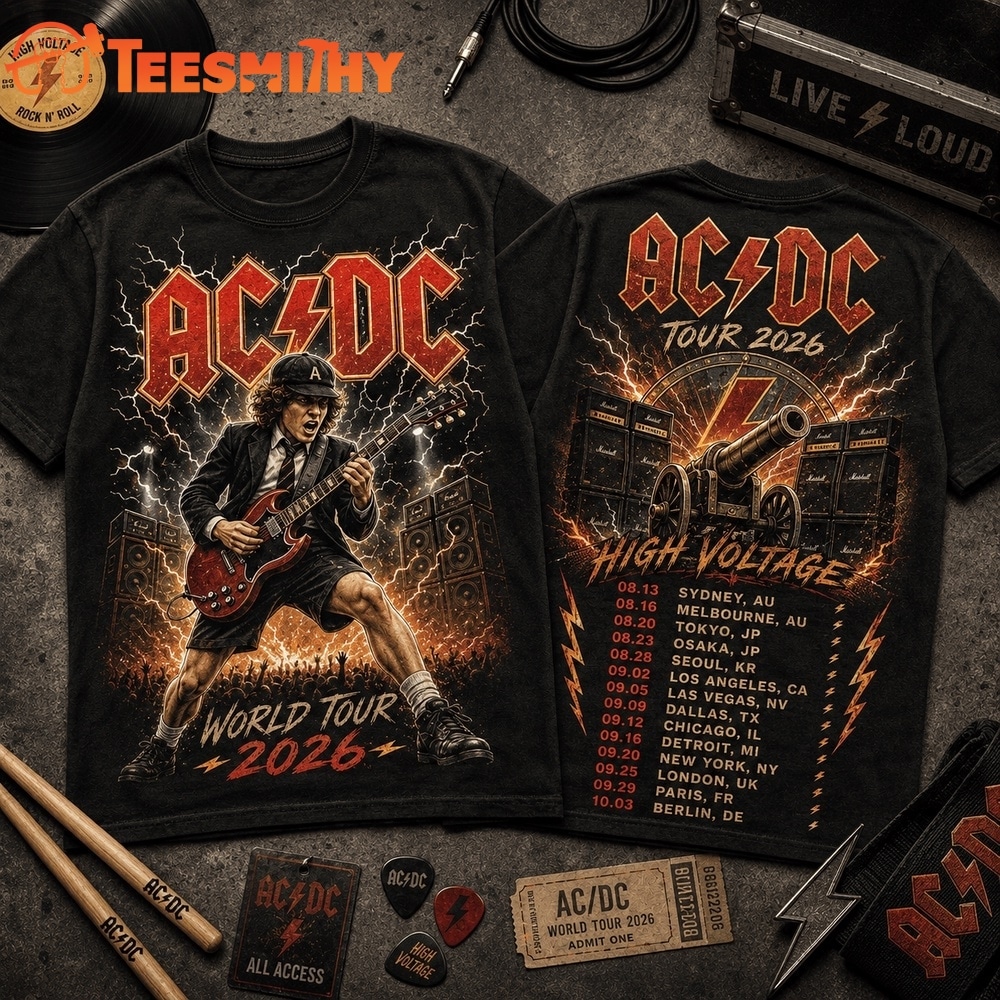 ACDC Legendary Rock Band Tour 2026 3D Shirt