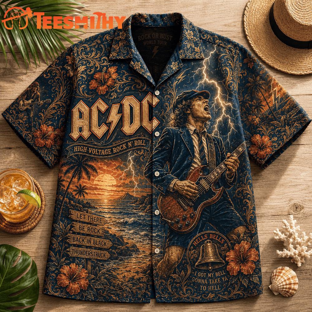 ACDC Music Graphic 2026 Summer Hawaiian Shirt