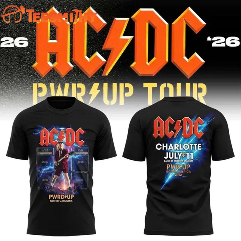 ACDC Power Up Tour 2026 At Bank of America Stadium T-Shirt