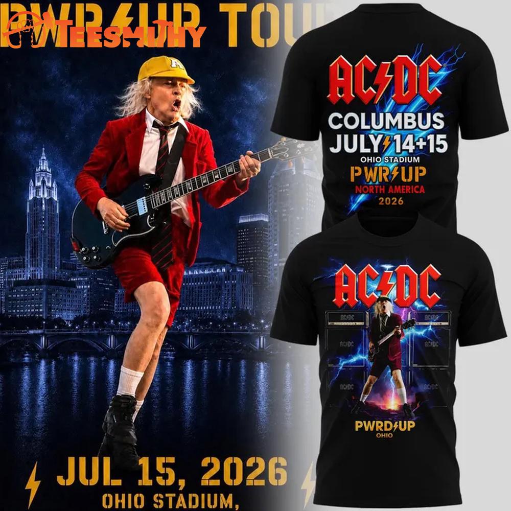ACDC POWER UP TOUR 2026 x Ohio Stadium Special New 3D Shirt